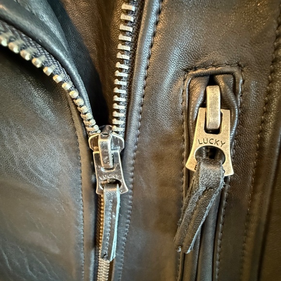 Lucky Brand Classic Leather Moto Jacket - Size S - Picture 3 of 13